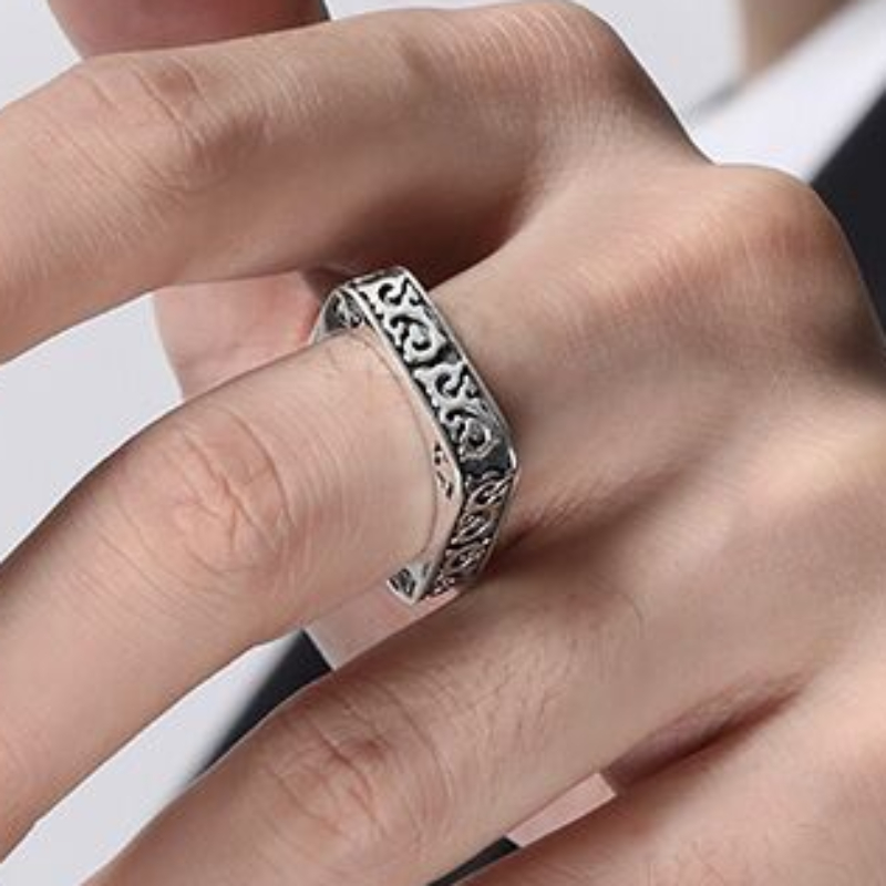 Women's Spring-Summer Cloud Square Open Ring, Elegant Gift